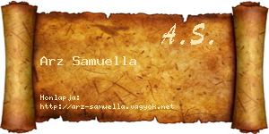 Arz Samuella névjegykártya